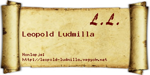 Leopold Ludmilla névjegykártya